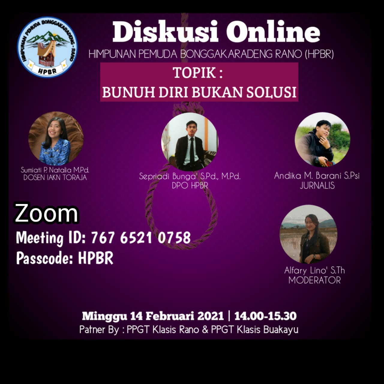 Prihatin Kasus Bunuh Diri, HPBR di Toraja Suarakan "Bunuh Diri Bukan Solusi"