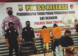 Konferensi pers satreskrim polres Tana Toraja