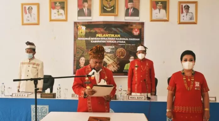 Agustina Bassang Jabat Ketua Dekranasda Kabupaten Toraja Utara Masa Bakti 2021-2026