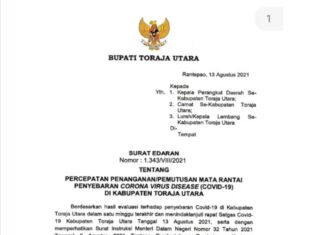 Surat edaran bupati torut
